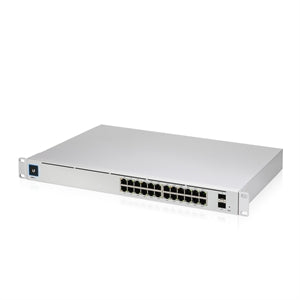 Ubiquiti USW-Pro-24-POE Layer 3 Switch 400 W PoE Budget - Optical Fiber, Twisted Pair - 1U High - Rack-mountable